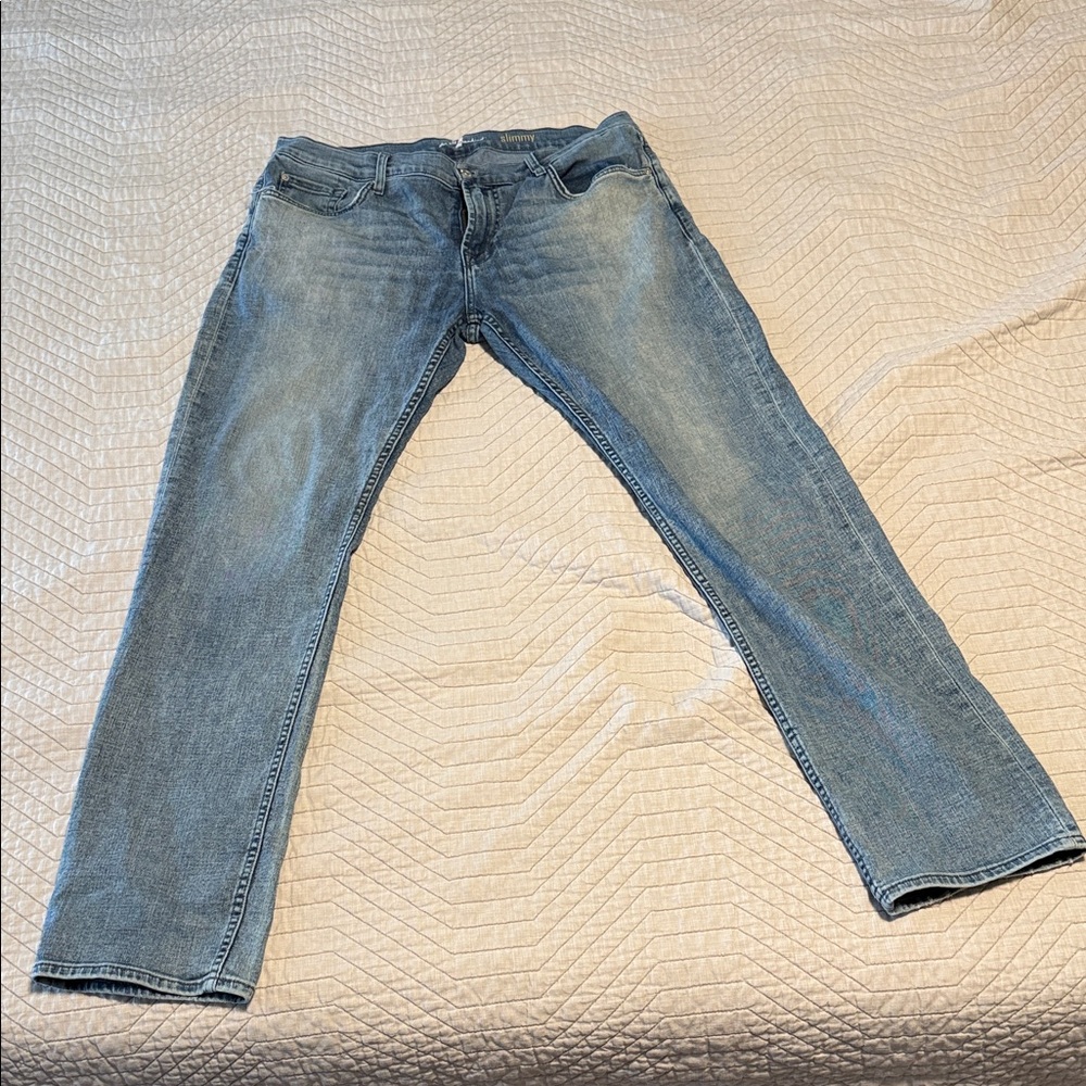 7 For All Mankind Denim Blue Slimmy Jeans Size 36